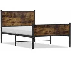 Lova Lovos rėmas be čiužinio, dūminio ąžuolo, 100x190cm, metalas