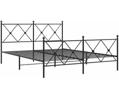 Lova Lovos rėmas su galvūgaliu/kojūgaliu, juodas, 150x200cm, metalas