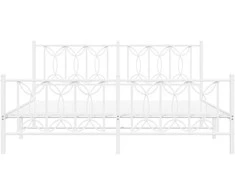 Lova Lovos rėmas su galvūgaliu/kojūgaliu, baltas, 183x213cm, metalas