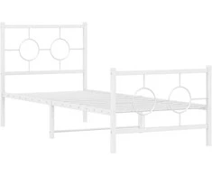 Lova Lovos rėmas su galvūgaliu/kojūgaliu, baltas, 80x200cm, metalas