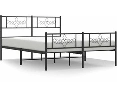 Lova Lovos rėmas su galvūgaliu/kojūgaliu, juodas, 120x200cm, metalas