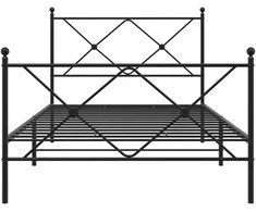 Lova Lovos rėmas su galvūgaliu/kojūgaliu, juodas, 107x203cm, metalas