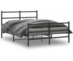 Lova Lovos rėmas su galvūgaliu/kojūgaliu, juodas, 135x190cm, metalas