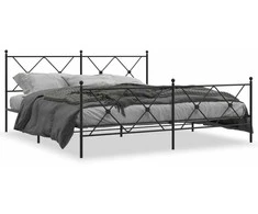 Lova Lovos rėmas su galvūgaliu/kojūgaliu, juodas, 183x213cm, metalas
