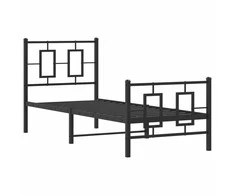 Lova Lovos rėmas su galvūgaliu/kojūgaliu, juodas, 75x190cm, metalas