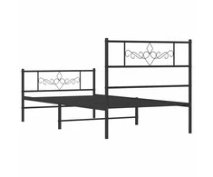 Lova Lovos rėmas su galvūgaliu/kojūgaliu, juodas, 90x190cm, metalas