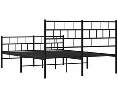 Lova Lovos rėmas su galvūgaliu/kojūgaliu, juodas, 120x190cm, metalas