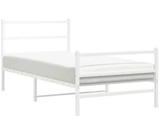 Lova Lovos rėmas su galvūgaliu/kojūgaliu, baltas, 107x203cm, metalas