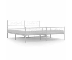 Lova Lovos rėmas su galvūgaliu/kojūgaliu, baltas, 183x213cm, metalas