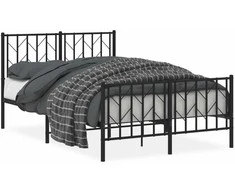 Lova Lovos rėmas su galvūgaliu/kojūgaliu, juodas, 120x200cm, metalas