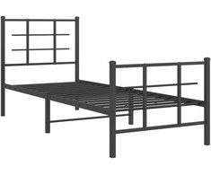 Lova Lovos rėmas su galvūgaliu/kojūgaliu, juodas, 75x190cm, metalas
