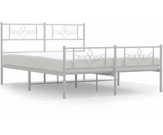 Lova Lovos rėmas su galvūgaliu/kojūgaliu, baltas, 135x190cm, metalas