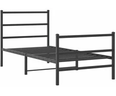 Lova Lovos rėmas su galvūgaliu/kojūgaliu, juodas, 90x190cm, metalas