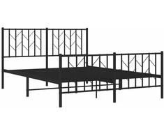 Lova Lovos rėmas su galvūgaliu/kojūgaliu, juodas, 135x190cm, metalas