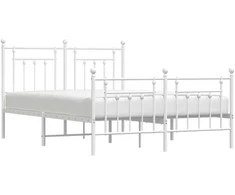 Lova Lovos rėmas su galvūgaliu/kojūgaliu, baltas, 140x190cm, metalas
