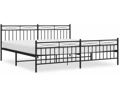 Lova Lovos rėmas su galvūgaliu/kojūgaliu, juodas, 193x203cm, metalas