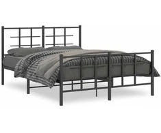 Lova Lovos rėmas su galvūgaliu/kojūgaliu, juodas, 135x190cm, metalas