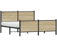 Lova Lovos rėmas be čiužinio, sonoma ąžuolo, 140x200cm, metalas