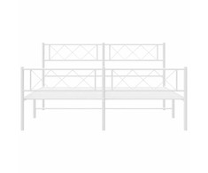 Lova Lovos rėmas su galvūgaliu/kojūgaliu, baltas, 135x190cm, metalas