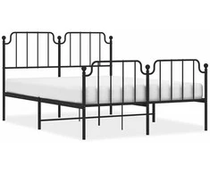 Lova Lovos rėmas su galvūgaliu/kojūgaliu, juodas, 140x200cm, metalas