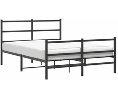 Lova Lovos rėmas su galvūgaliu/kojūgaliu, juodas, 135x190cm, metalas
