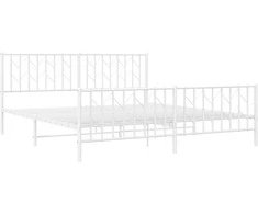 Lova Lovos rėmas su galvūgaliu/kojūgaliu, baltas, 183x213cm, metalas
