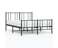 Lova Lovos rėmas su galvūgaliu/kojūgaliu, juodas, 120x190cm, metalas