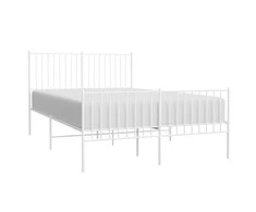 Lova Lovos rėmas su galvūgaliu/kojūgaliu, baltas, 135x190cm, metalas