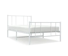 Lova Lovos rėmas su galvūgaliu/kojūgaliu, baltas, 90x190cm, metalas