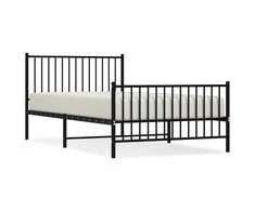 Lova Lovos rėmas su galvūgaliu/kojūgaliu, juodas, 107x203cm, metalas