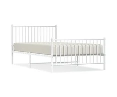Lova Lovos rėmas su galvūgaliu/kojūgaliu, baltas, 107x203cm, metalas