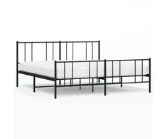 Lova Lovos rėmas su galvūgaliu/kojūgaliu, juodas, 193x203cm, metalas