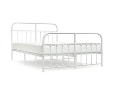 Lova Lovos rėmas su galvūgaliu/kojūgaliu, baltas, 140x190cm, metalas