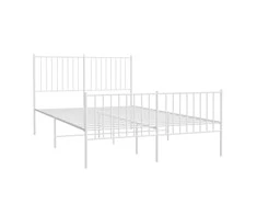 Lova Lovos rėmas su galvūgaliu/kojūgaliu, baltas, 135x190cm, metalas
