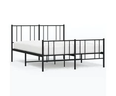 Lova Lovos rėmas su galvūgaliu/kojūgaliu, juodas, 135x190cm, metalas
