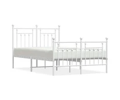 Lova Lovos rėmas su galvūgaliu/kojūgaliu, baltas, 135x190cm, metalas