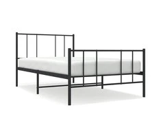 Lova Lovos rėmas su galvūgaliu/kojūgaliu, juodas, 75x190cm, metalas