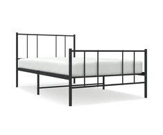 Lova Lovos rėmas su galvūgaliu/kojūgaliu, juodas, 107x203cm, metalas