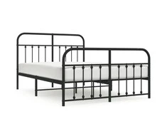 Lova Lovos rėmas su galvūgaliu/kojūgaliu, juodas, 135x190cm, metalas