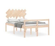 Lova senjorams su galvūgaliu, medienos masyvas, mažas dvivietis