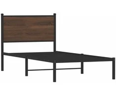Lova Lovos rėmas be čiužinio, rudas ąžuolo, 90x190cm, metalas