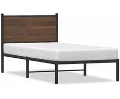 Lova Lovos rėmas su galvūgaliu, rudas ąžuolo, 80x200cm, metalas