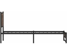 Lova Lovos rėmas su galvūgaliu, rudas ąžuolo, 75x190cm, metalas