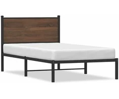 Lova Lovos rėmas be čiužinio, rudas ąžuolo, 107x203cm, metalas