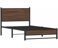 Lova Lovos rėmas be čiužinio, rudas ąžuolo, 100x190cm, metalas