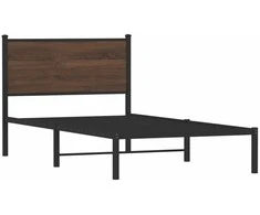 Lova Lovos rėmas be čiužinio, rudas ąžuolo, 100x190cm, metalas
