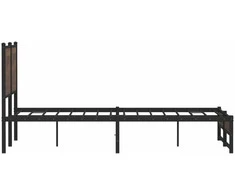 Lovos rėmas be čiužinio, rudas ąžuolo, 150x200cm, metalas