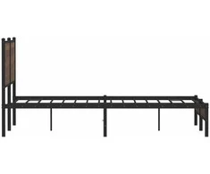 Lovos rėmas be čiužinio, rudas ąžuolo, 150x200cm, metalas