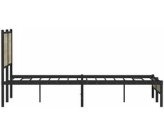 Lovos rėmas be čiužinio, sonoma ąžuolo, 150x200cm, metalas
