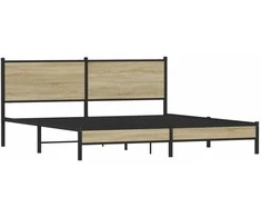 Lova Lovos rėmas be čiužinio, sonoma ąžuolo, 160x200cm, metalas